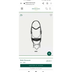 Bride harmonie dressage
