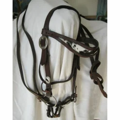Bridon artisanale western avec peau de vache COBB
