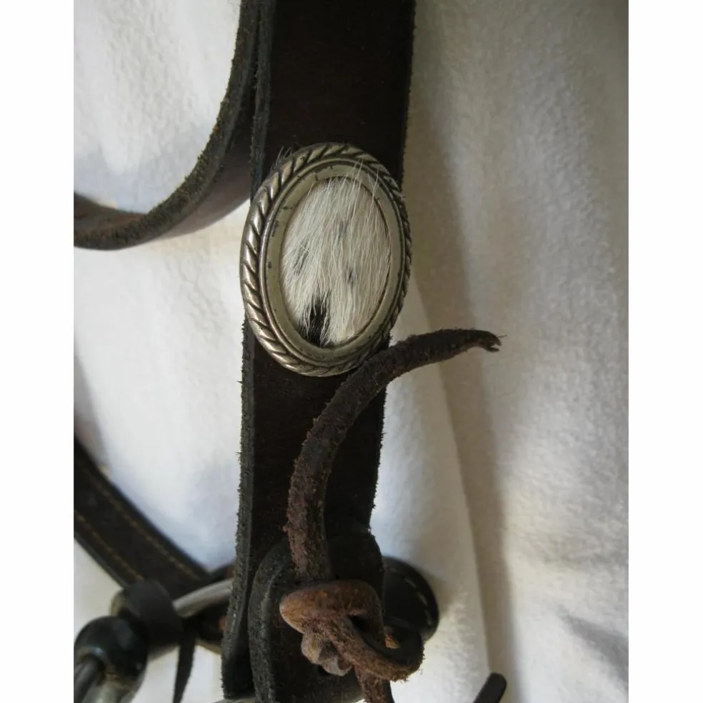 Bridon artisanale western avec peau de vache COBB