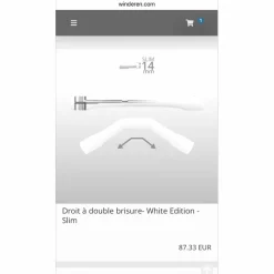 Canon pour mors Winderen - Droit à double brisure 135 mm - White Edition - Comfort