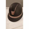 Casque d'équitation Miss Shield Shadowmatt Paint noir Crystal Fabric rose gold blason rose gold