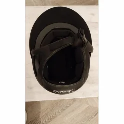 Casque d'équitation Miss Shield Shadowmatt Paint noir Crystal Fabric rose gold blason rose gold