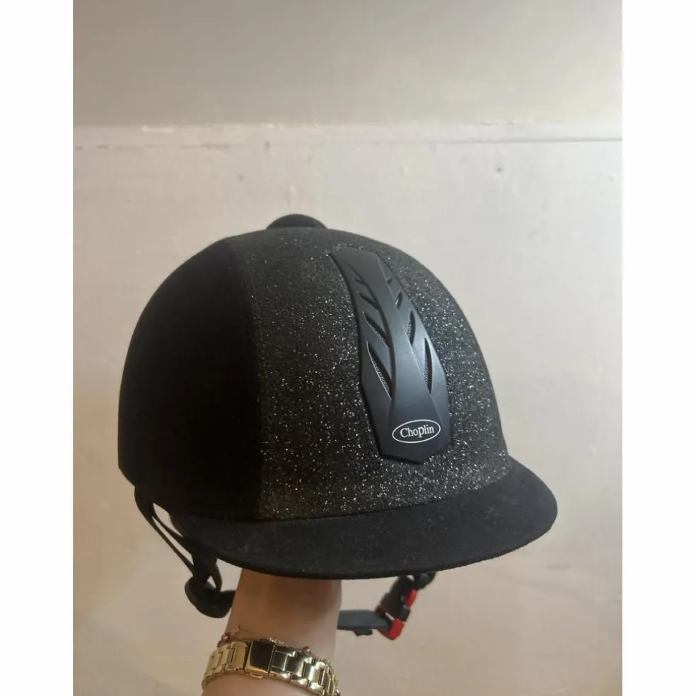 Casque équitation, paillettes , marque Chopin