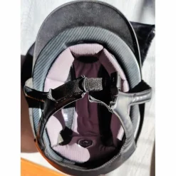Casque samshield shadowmatt top alcantara, chrome noir blason Swarovski taille M