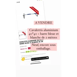 Cavalettis aluminium 40*40 neuf