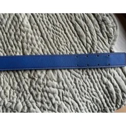 Ceinture AL cuir bleu azur