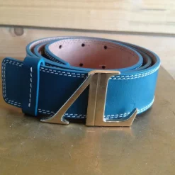 Ceinture en cuir Alexandra Ledermann 80 cm bleu