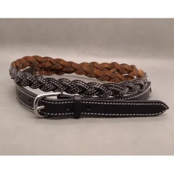 Ceinture en cuir tressé XL