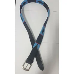 CEINTURE POLO PAMPEANO NOIRE ET BLEUE NEUVE T 90 CM