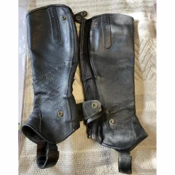 Chaps cuir noir equitheme