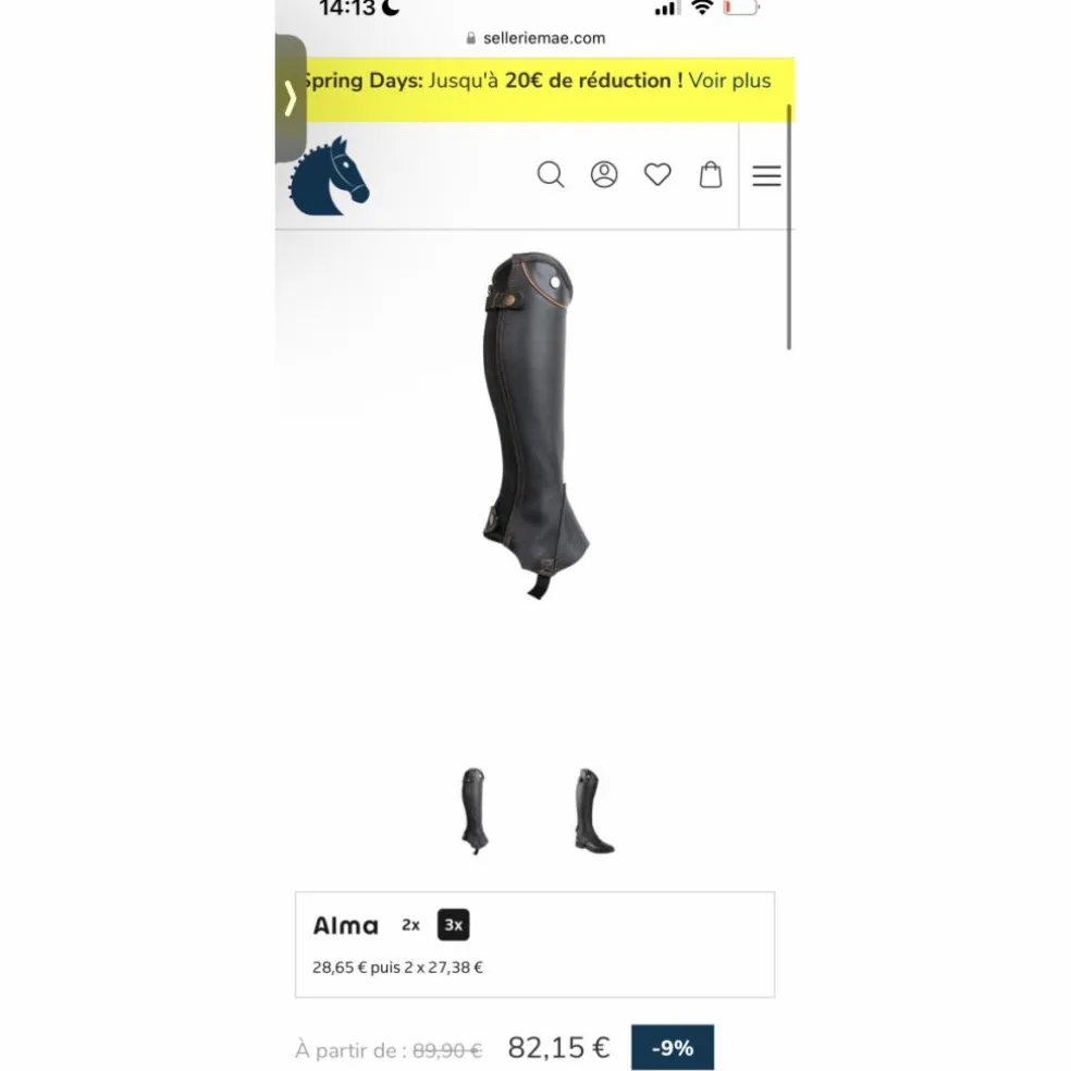 Chaps en cuir de vache haute qualité