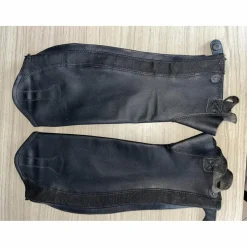 Chaps en cuire noir