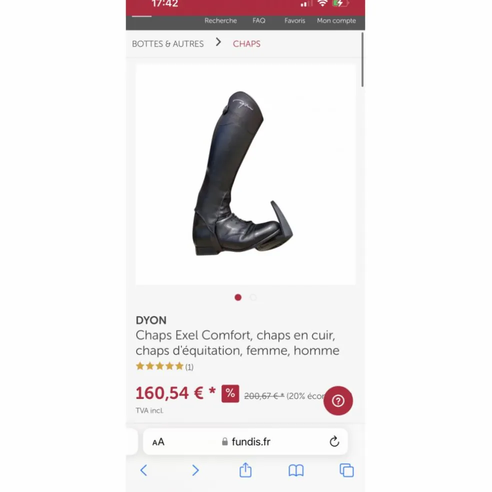 Chaps excel Dyon chaps en cuir «Exel Comfort»