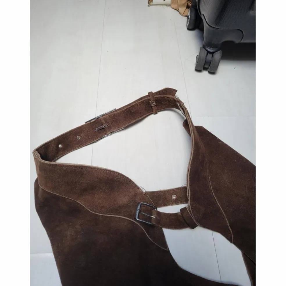 Chaps longues en cuir