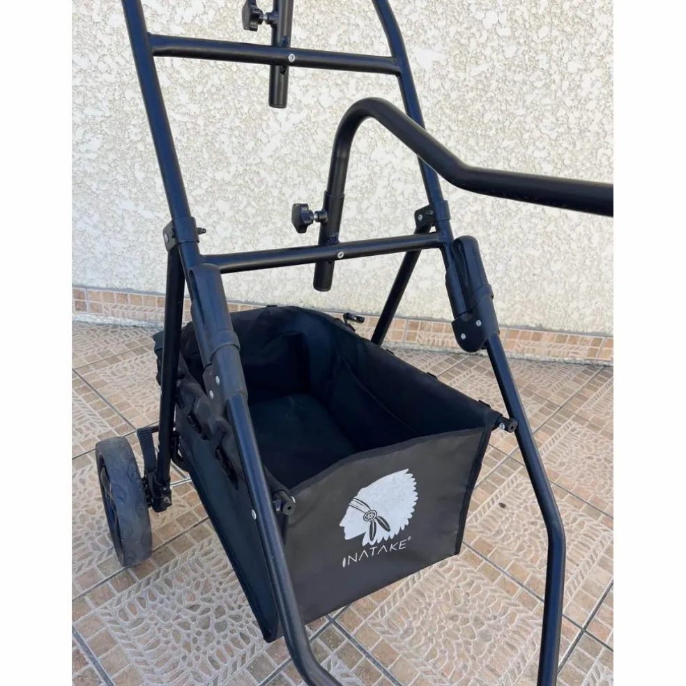 Chariot Porte-selle double pliable Inatake noir