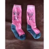 Chaussettes rose et noir