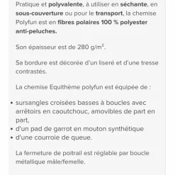 Chemise polaire POLYFUN