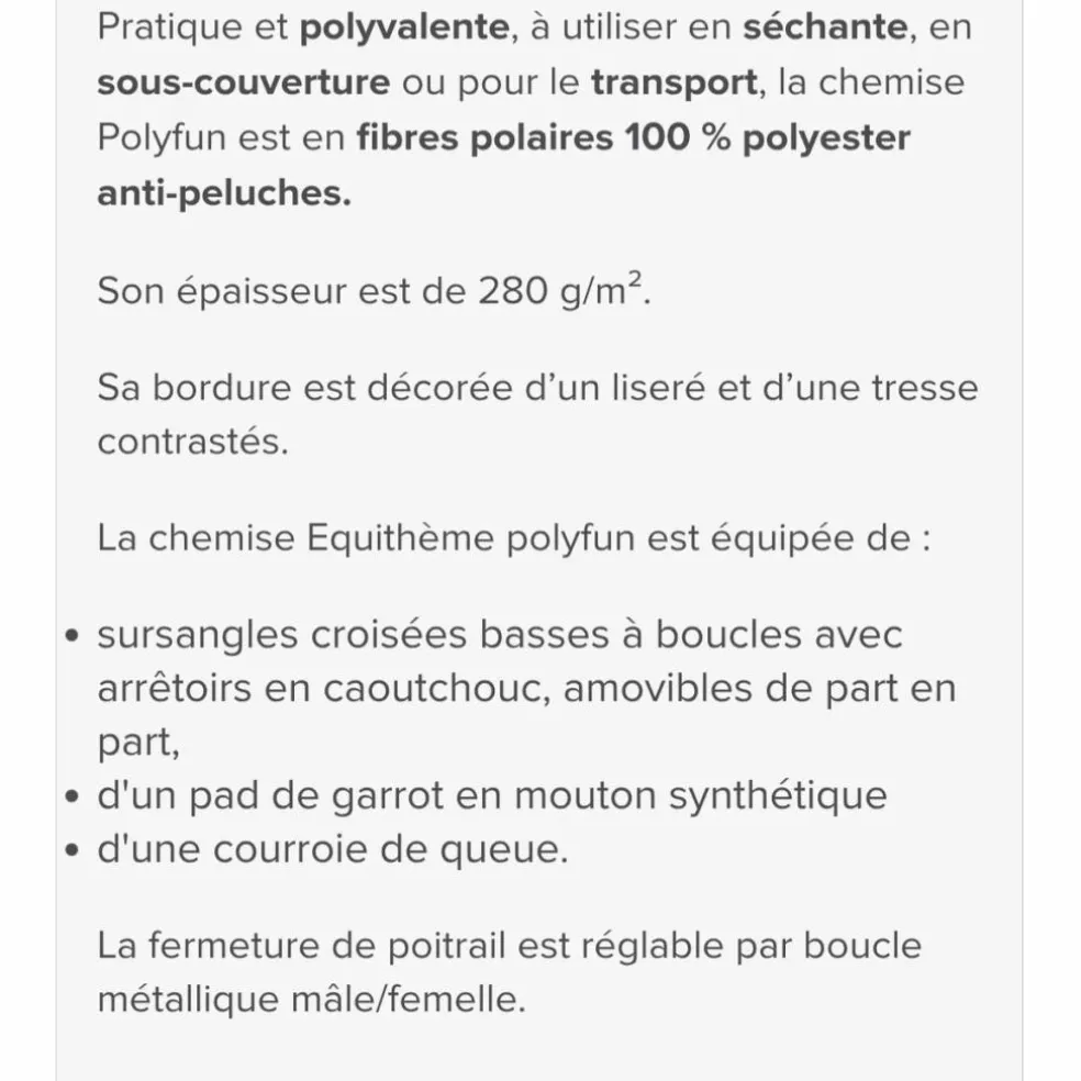 Chemise polaire POLYFUN