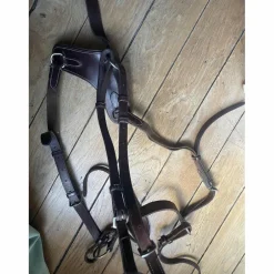 Collier de chasse - martingale Poney Marron