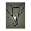 Collier de chasse 5 points mouton cuire noir