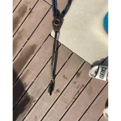 Collier de chasse bleu et marron