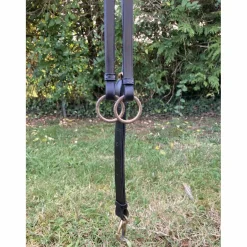 Collier de chasse Elastique Gris / Cuir Noir Stationata