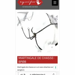 Collier de chasse en cuir marron Equipe