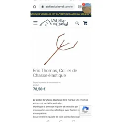 Collier de chasse et martingale Eric Thomas