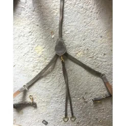 Collier de chasse marron et or