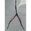 Collier de chasse poney - cuir marron/rouge