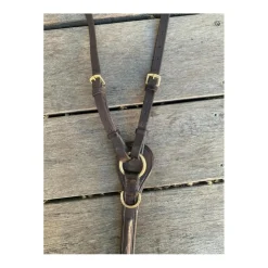 Collier de chasse pour mono quartier cuir et élastiquesmarron