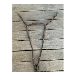 Collier de chasse pour mono quartier cuir et élastiquesmarron