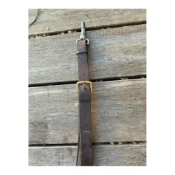 Collier de chasse pour mono quartier cuir et élastiquesmarron