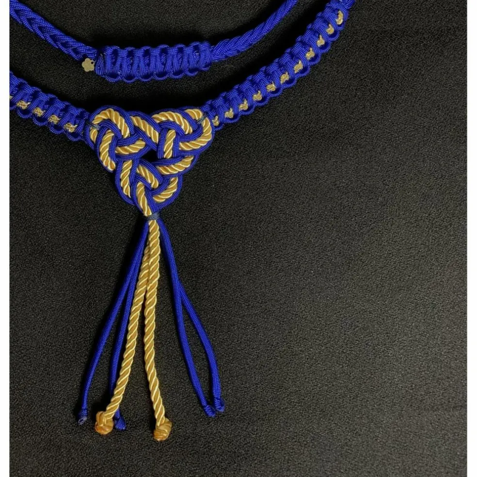 Cordelette bleu et or