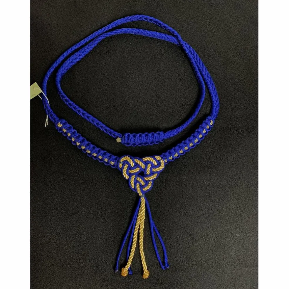 Cordelette bleu et or