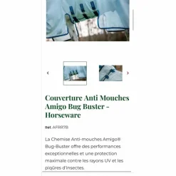 Couverture anti mouches/dermite/UV Horseware