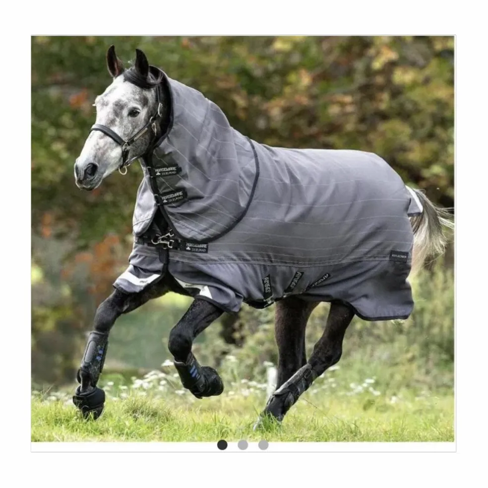 Couverture de paddock Amigo HORSEWARE 100g Bravo 12 Refl Plus 100g (Gris/Réfléchissant/Noir)