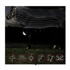 Couverture de paddock Amigo HORSEWARE 100g Bravo 12 Refl Plus 100g (Gris/Réfléchissant/Noir)