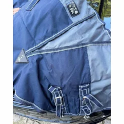 couverture paddock et couvre cou imperméable bleu