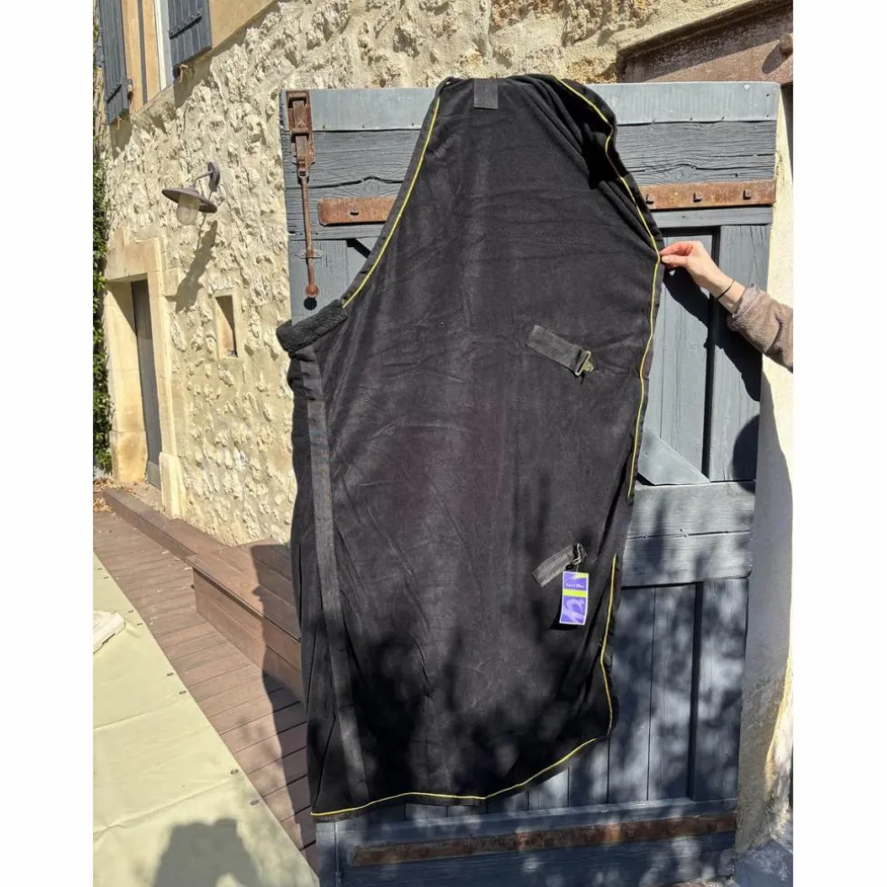 Couverture polaire noire Equitheme