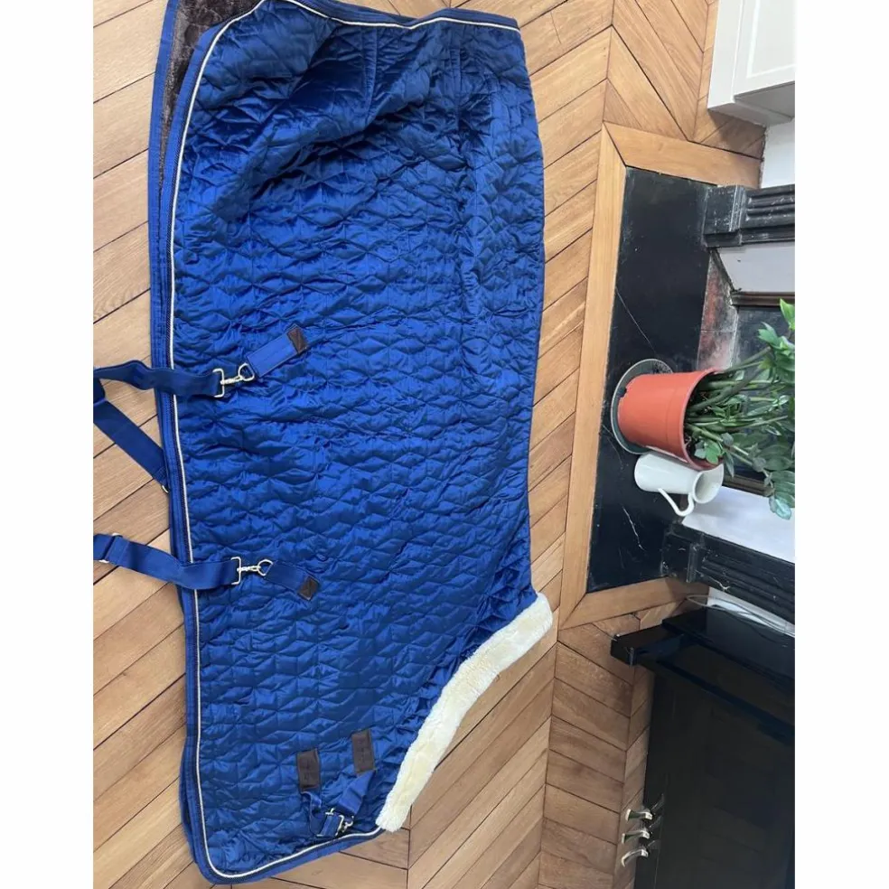 Couverture velvet Kentucky bleue
