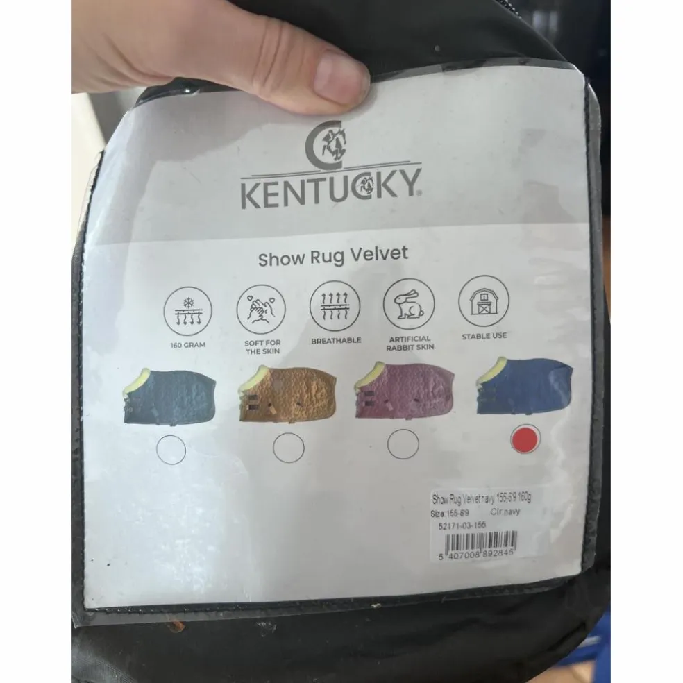 Couverture velvet Kentucky bleue