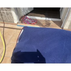 Couvre rein bleu imperméable et polaire taille 140cm