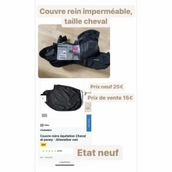 Couvre rein imperméable noir