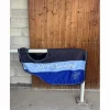Couvre Rein imperméable rayures bleu