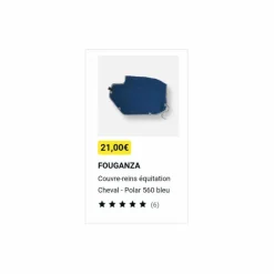 Couvre rein taille cheval fouganza