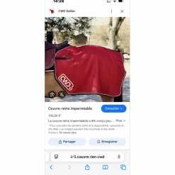 Couvre reins imperméable CWD neuf