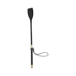Cravache d'équitation légère avec poignée en cuir synthétique Taille : 45 cm