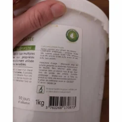 Curcuma ESC plante pure déshydratée complément alimentaire cheval