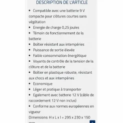 Electrificateur Corral 9v